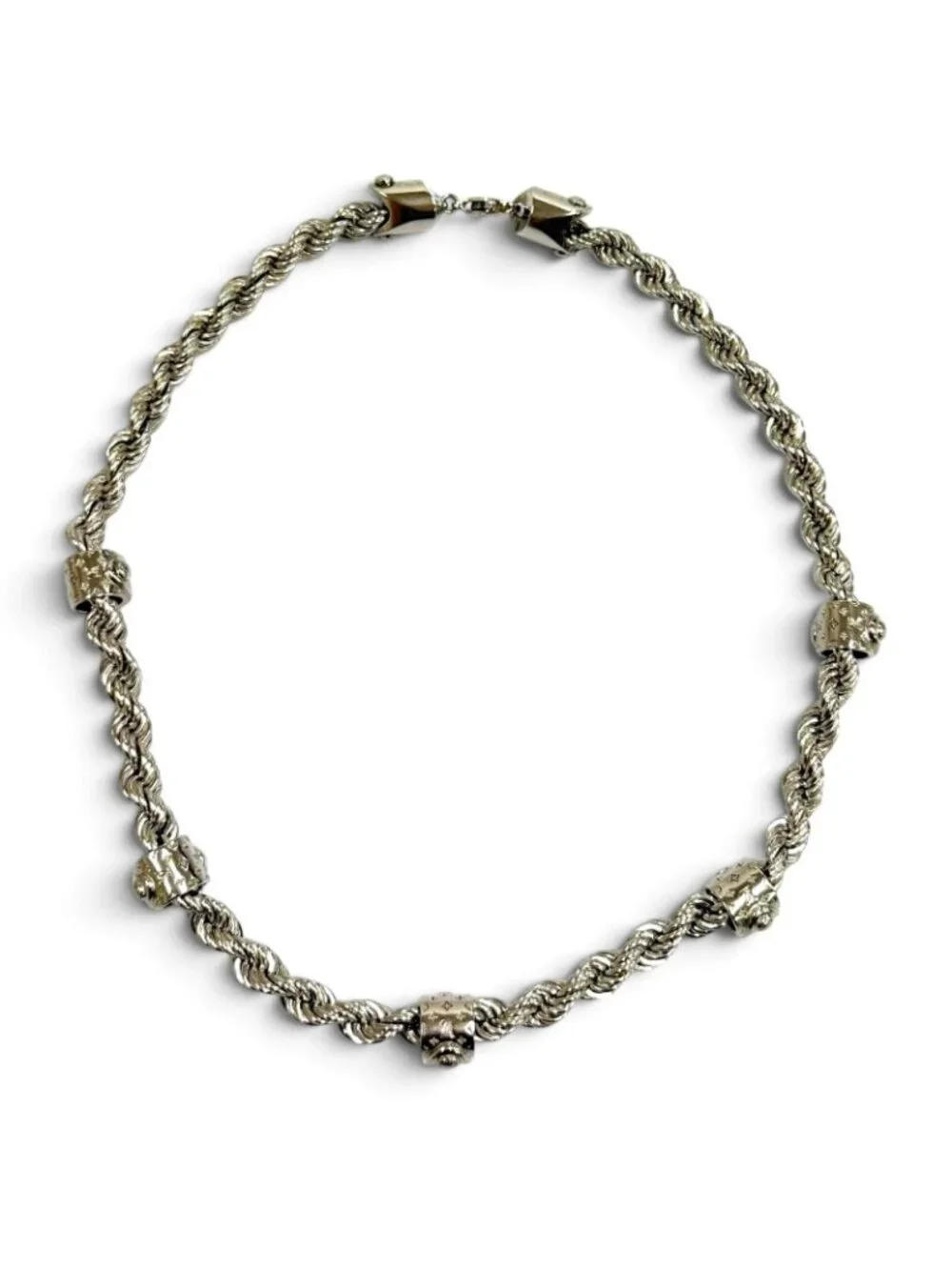 Louis Vuitton Necklace LV Rope Monogram Silver